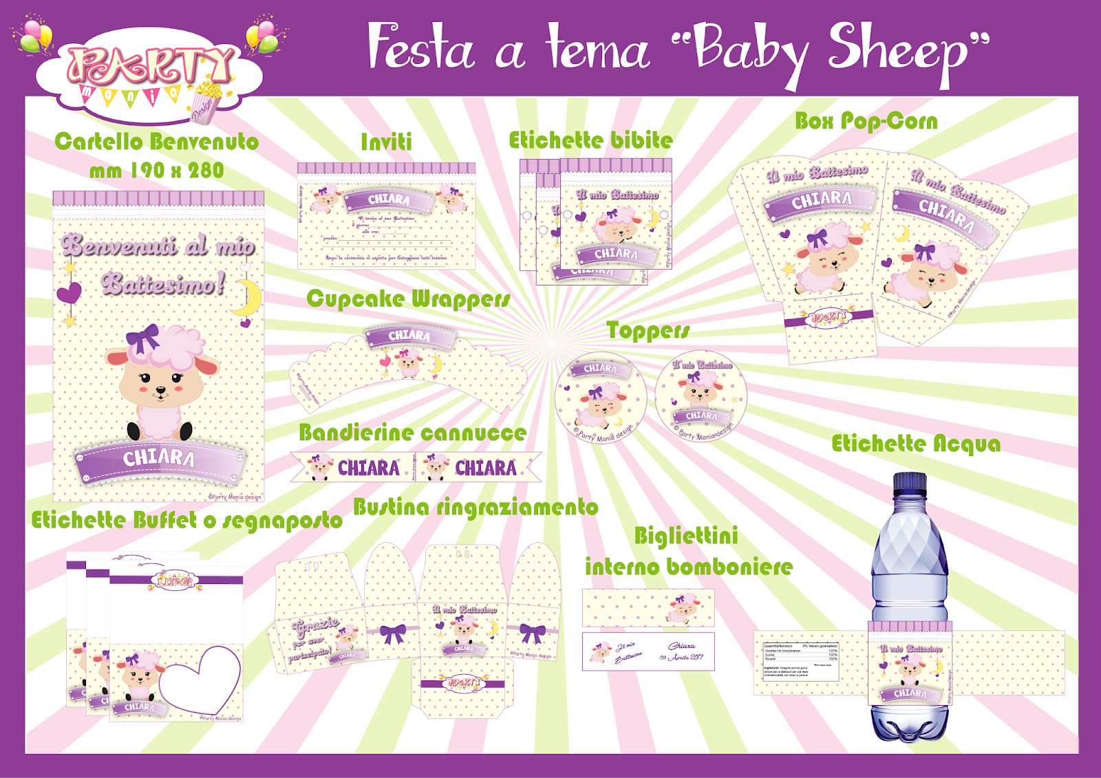 Battesimo a tema Baby Sheep